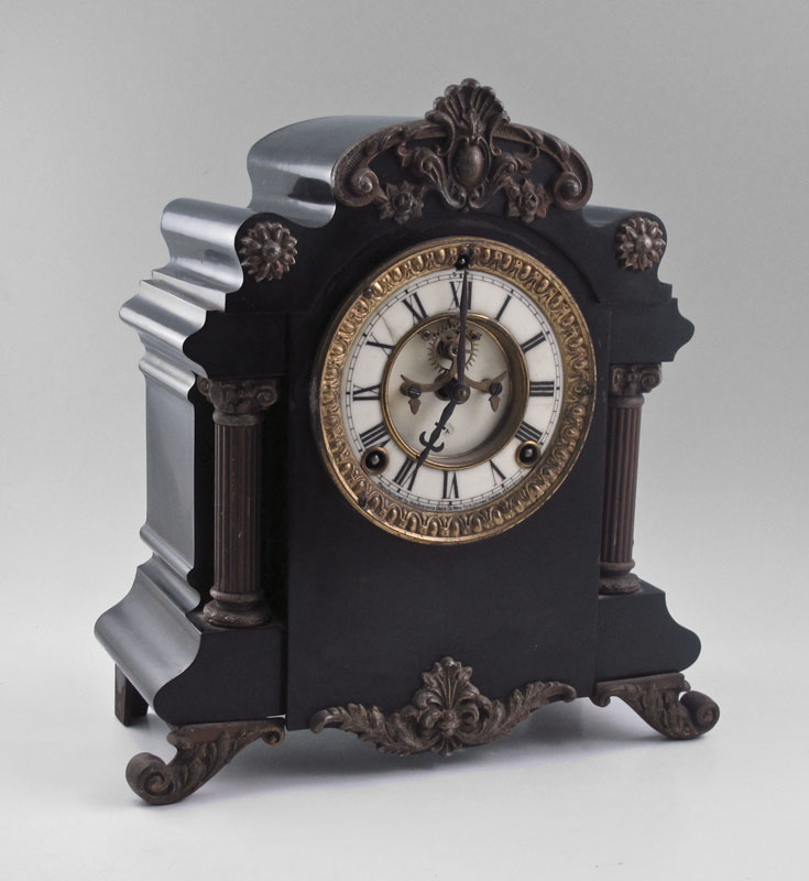 CAST METAL ANSONIA MANTLE CLOCK: