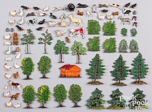 CAST METAL FARM ANIMALS AND