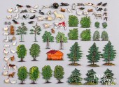 CAST METAL FARM ANIMALS AND GR