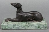 CAST METAL GREYHOUND SCULPTURE