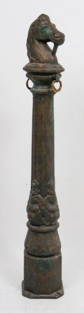 CAST METAL HORSE HEAD HITCHING