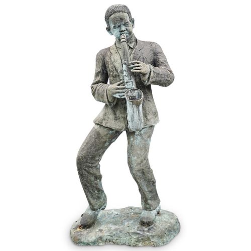 CAST METAL JAZZ PLAYER GARDEN