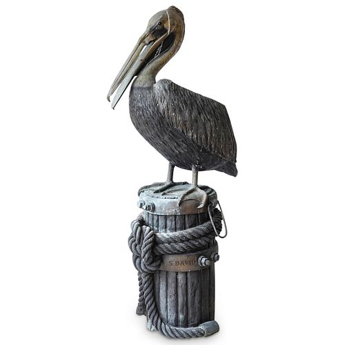 CAST METAL NAUTICAL PELICAN
