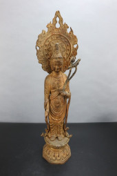 CAST METAL OKIMONO KANNON GUAN