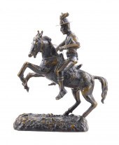 CAST METAL SCULPTURE OF ASIAN