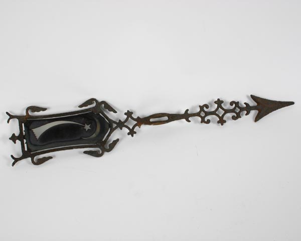 Cast metal weathervane/lightning