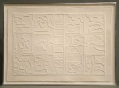 Cast paper relief signed and d