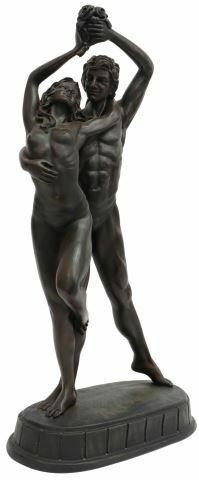CAST RESIN EMBRACING COUPLE