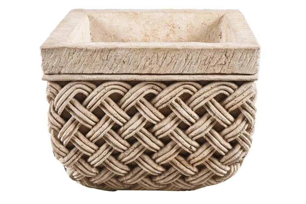 CAST STONE BASKET WEAVE