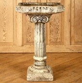 CAST STONE BIRD BATH MEDALLION