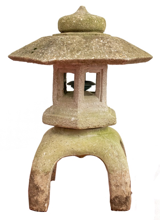 CAST STONE BIRD FEEDER PAGODA