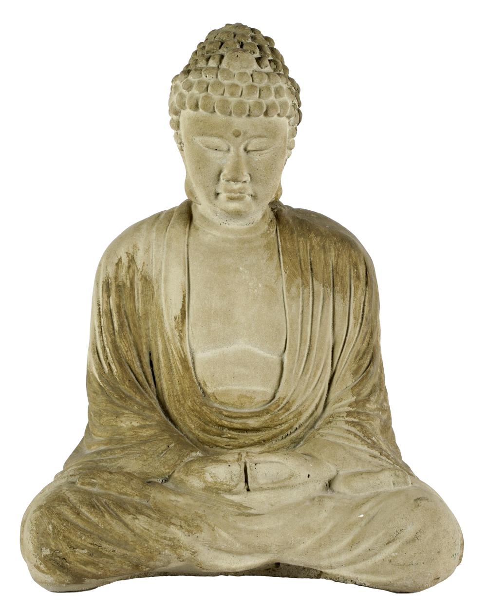 CAST STONE BUDDHA FIGUREProvenance: