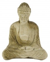 CAST STONE BUDDHA FIGUREProven