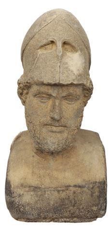 CAST STONE BUST OF PERICLES,