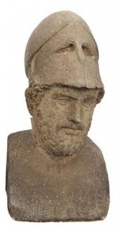 CAST STONE BUST OF PERICLES, C