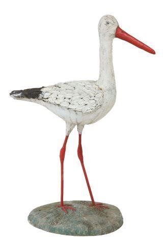 CAST STONE CRANE, 41"HCast stone