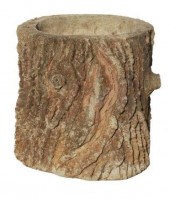CAST STONE FAUX BOIS GARDEN PL