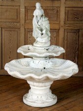 CAST STONE FEMALE FIGURE AND S