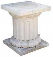 CAST STONE FLUTED PEDESTAL STA