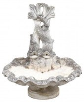 CAST STONE FRENCH DOLPHIN GARD