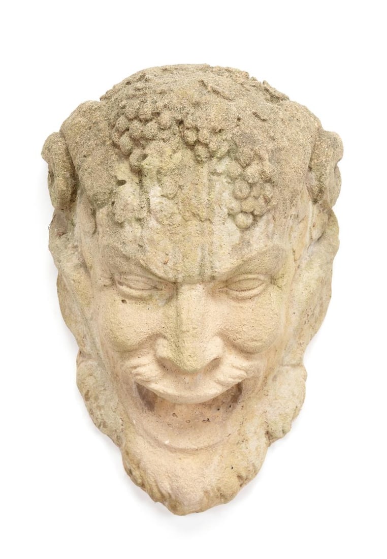 CAST STONE GARDEN BACCHUS WALL