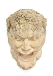 CAST STONE GARDEN BACCHUS WALL