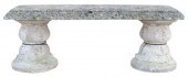 CAST STONE GARDEN BENCH ON ACA