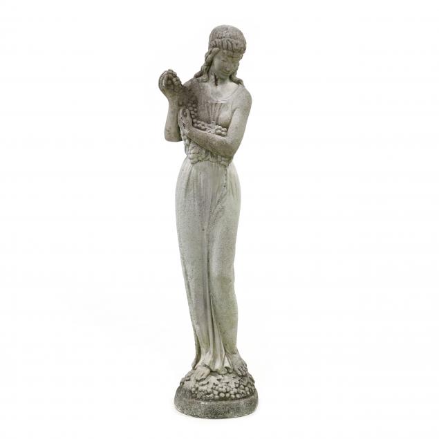 CAST STONE GARDEN FIGURE OF WOMAN