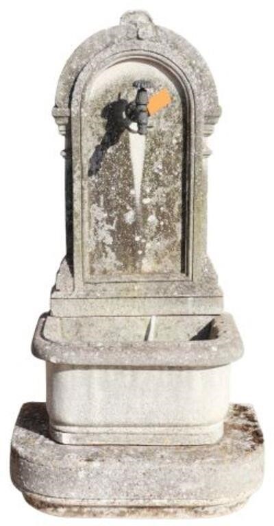 CAST STONE GARDEN FOUNTAIN WITH