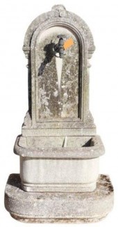 CAST STONE GARDEN FOUNTAIN WIT