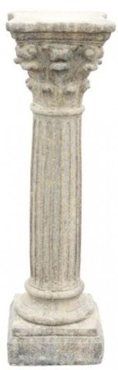CAST STONE GARDEN PEDESTAL COR