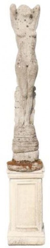 CAST STONE GARDEN SCULPTURE, N