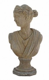 CAST STONE GARDEN STATUARY BUS
