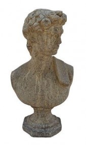 CAST STONE GARDEN STATUARY BUS