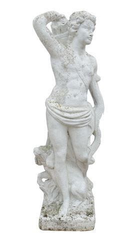CAST STONE GARDEN STATUE APOLLO