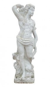 CAST STONE GARDEN STATUE APOLL