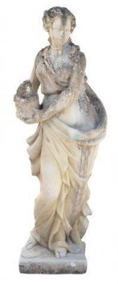 CAST STONE GARDEN STATUE LADY