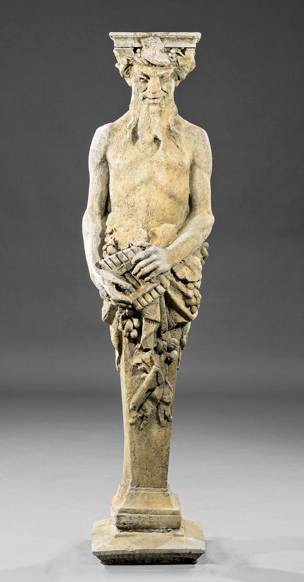 CAST STONE GARDEN TERM FIGURE OF