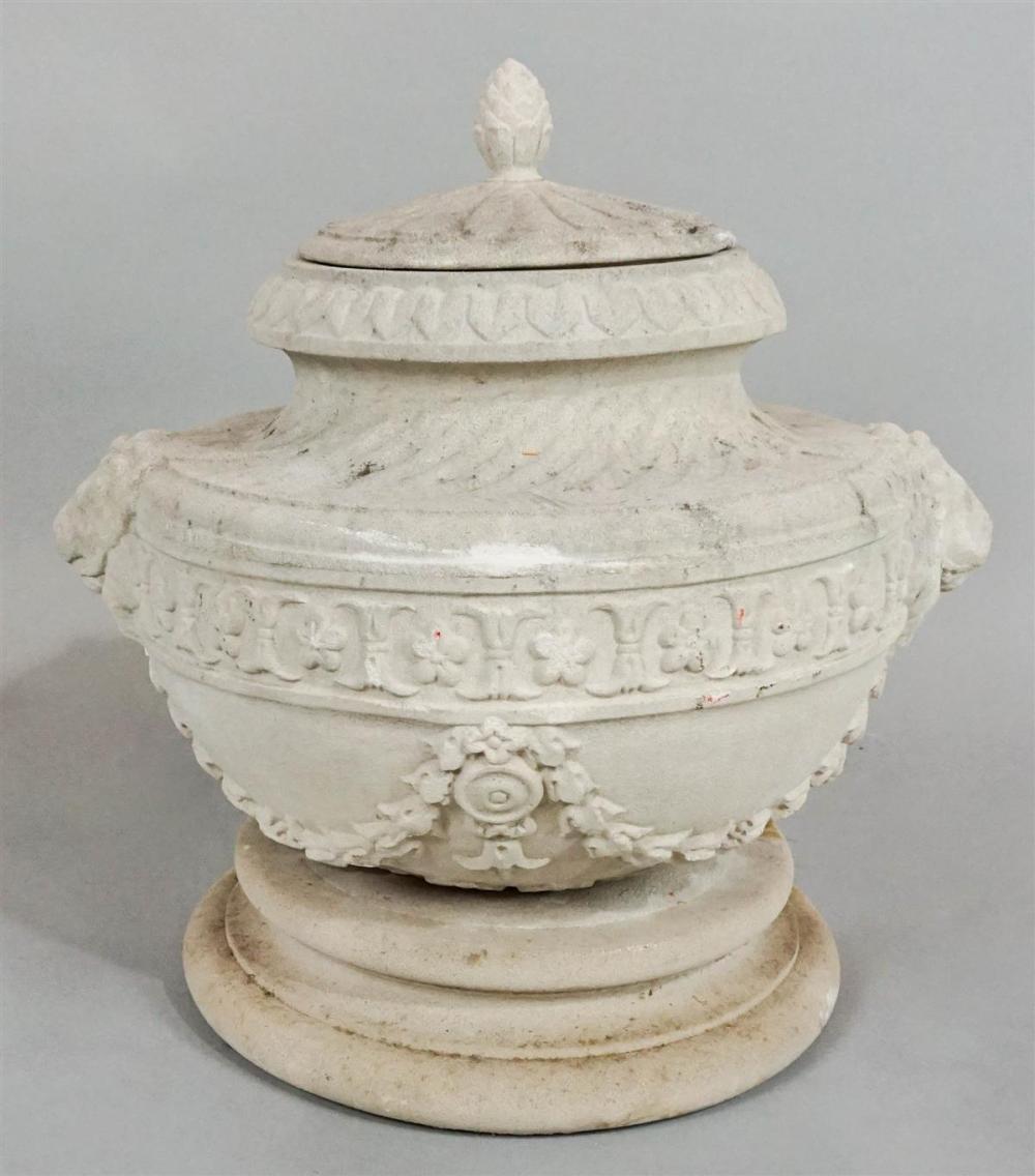 CAST STONE GARDEN URN WITH