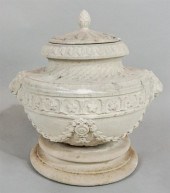 CAST STONE GARDEN URN WITH LID