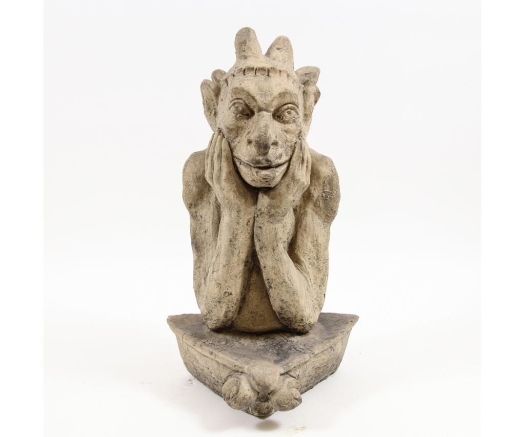 Cast stone gargoyle. 25.5"h x
