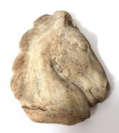 CAST STONE HORSE HEAD RELIEF W