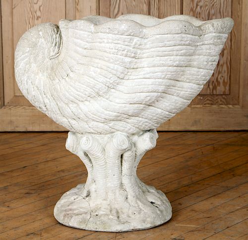 CAST STONE NAUTILUS SHELL FORM