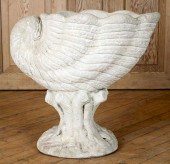 CAST STONE NAUTILUS SHELL FORM