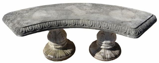 CAST STONE OUTDOOR GARDEN BENCHCast