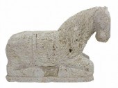 CAST STONE RECUMBENT HORSECast