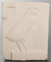 CAST STONE RELIEF BIRD PLAQUE