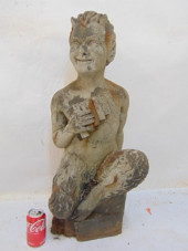 CAST STONE STATUE OF PAN, STAT