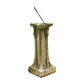 CAST STONE SUNDIAL PEDESTAL WI