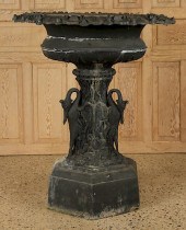 CAST ZINC GARDEN URN NATURALIS